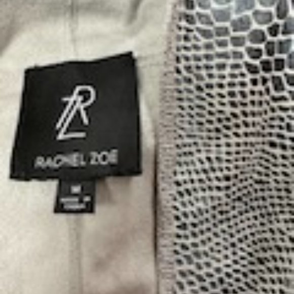 Rachel Zoe reptile Snake pattern waterfall reversible trench spring coat blazer - Picture 5 of 5